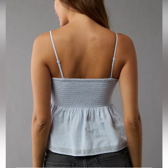NWT American Eagle Smocked Babydoll Bow Tank Top - Picture 2 of 9